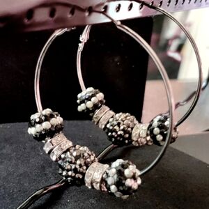 Handmade vintage silver  Hoop earrings